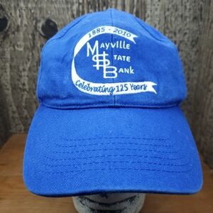 Mayville State Bank Celebrating 125 Years Adjustable Strapback Hat Cap One Size